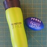 Promotions beverage thermos and Family Day stress football